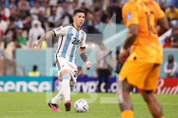 2022-12-09 - Enzo Fernandez of Argentina during the FIFA World Cup 2022, Quarter-final football match between Netherlands and Argentina on December 9, 2022 at Lusail Stadium in Al Daayen, Qatar - FOOTBALL - WORLD CUP 2022 - 1/4 - NETHERLANDS V ARGENTINA - FIFA WORLD CUP - SOCCER