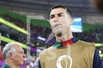 2022-12-10 - Cristiano Ronaldo of Portugal before the FIFA World Cup 2022, Quarter-final football match between Morocco and Portugal on December 10, 2022 at Al Thumama Stadium in Doha, Qatar - FOOTBALL - WORLD CUP 2022 - 1/4 - MOROCCO V PORTUGAL - FIFA WORLD CUP - SOCCER