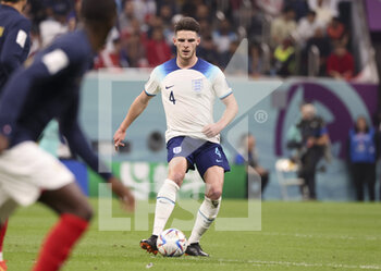 2022-12-10 - Declan Rice of England during the FIFA World Cup 2022, Quarter-final football match between England and France on December 10, 2022 at Al Bayt Stadium in Al Khor, Qatar - FOOTBALL - WORLD CUP 2022 - 1/4 - ENGLAND V FRANCE - FIFA WORLD CUP - SOCCER