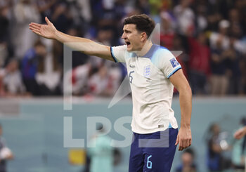 2022-12-10 - Harry Maguire of England during the FIFA World Cup 2022, Quarter-final football match between England and France on December 10, 2022 at Al Bayt Stadium in Al Khor, Qatar - FOOTBALL - WORLD CUP 2022 - 1/4 - ENGLAND V FRANCE - FIFA WORLD CUP - SOCCER