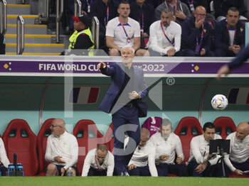 2022-12-10 - Coach of France Didier Deschamps during the FIFA World Cup 2022, Quarter-final football match between England and France on December 10, 2022 at Al Bayt Stadium in Al Khor, Qatar - FOOTBALL - WORLD CUP 2022 - 1/4 - ENGLAND V FRANCE - FIFA WORLD CUP - SOCCER