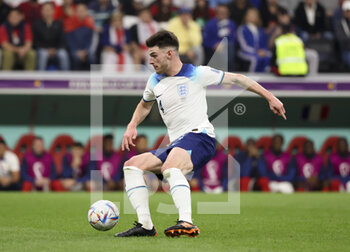 2022-12-10 - Declan Rice of England during the FIFA World Cup 2022, Quarter-final football match between England and France on December 10, 2022 at Al Bayt Stadium in Al Khor, Qatar - FOOTBALL - WORLD CUP 2022 - 1/4 - ENGLAND V FRANCE - FIFA WORLD CUP - SOCCER