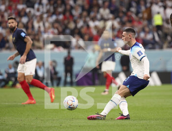 2022-12-10 - Phil Foden of England during the FIFA World Cup 2022, Quarter-final football match between England and France on December 10, 2022 at Al Bayt Stadium in Al Khor, Qatar - FOOTBALL - WORLD CUP 2022 - 1/4 - ENGLAND V FRANCE - FIFA WORLD CUP - SOCCER