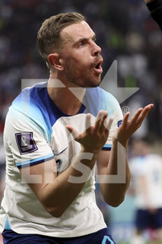 2022-12-10 - Jordan Henderson of England during the FIFA World Cup 2022, Quarter-final football match between England and France on December 10, 2022 at Al Bayt Stadium in Al Khor, Qatar - FOOTBALL - WORLD CUP 2022 - 1/4 - ENGLAND V FRANCE - FIFA WORLD CUP - SOCCER