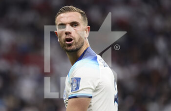 2022-12-10 - Jordan Henderson of England during the FIFA World Cup 2022, Quarter-final football match between England and France on December 10, 2022 at Al Bayt Stadium in Al Khor, Qatar - FOOTBALL - WORLD CUP 2022 - 1/4 - ENGLAND V FRANCE - FIFA WORLD CUP - SOCCER