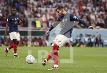 2022-12-10 - Theo Hernandez of France during the FIFA World Cup 2022, Quarter-final football match between England and France on December 10, 2022 at Al Bayt Stadium in Al Khor, Qatar - FOOTBALL - WORLD CUP 2022 - 1/4 - ENGLAND V FRANCE - FIFA WORLD CUP - SOCCER