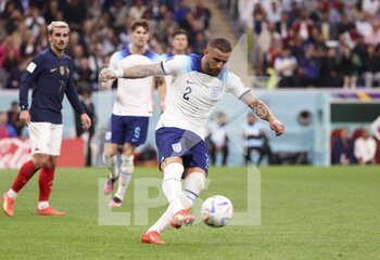 2022-12-10 - Kyle Walker of England during the FIFA World Cup 2022, Quarter-final football match between England and France on December 10, 2022 at Al Bayt Stadium in Al Khor, Qatar - FOOTBALL - WORLD CUP 2022 - 1/4 - ENGLAND V FRANCE - FIFA WORLD CUP - SOCCER