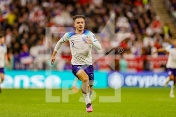 2022-12-11 - Jack Grealish (7) of England during the FIFA World Cup 2022, Quarter-final football match between England and France on December 10, 2022 at Al Bayt Stadium in Al Khor, Qatar - FOOTBALL - WORLD CUP 2022 - 1/4 - ENGLAND V FRANCE - FIFA WORLD CUP - SOCCER