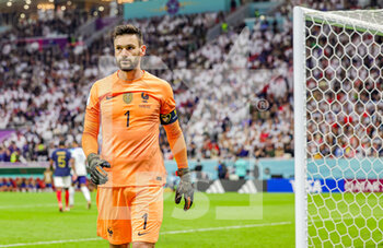 2022-12-11 - Hugo Lloris (1) of France during the FIFA World Cup 2022, Quarter-final football match between England and France on December 10, 2022 at Al Bayt Stadium in Al Khor, Qatar - FOOTBALL - WORLD CUP 2022 - 1/4 - ENGLAND V FRANCE - FIFA WORLD CUP - SOCCER