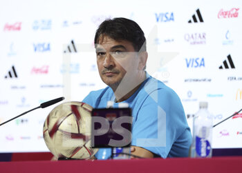 2022-12-12 - Coach of Croatia Zlatko Dalic answers to the media during a press conference at the Qatar National Convention Center QNCC during the FIFA World Cup 2022 on December 12, 2022 in Doha, Qatar - FOOTBALL - WORLD CUP 2022 - MISCS - FIFA WORLD CUP - SOCCER