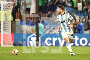 2022-12-13 - Alexis Mac Allister of Argentina during the FIFA World Cup 2022, Semi-final football match between Argentina and Croatia on December 13, 2022 at Lusail Stadium in Al Daayen, Qatar - FOOTBALL - WORLD CUP 2022 - 1/2 - ARGENTINA V CROATIA - FIFA WORLD CUP - SOCCER