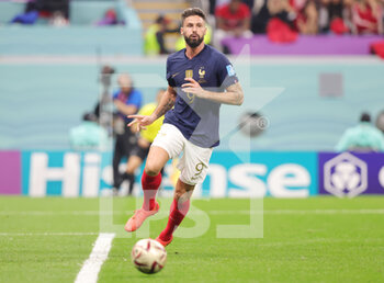2022-12-14 - Olivier Giroud of France during the FIFA World Cup 2022, Semi-final football match between France and Morocco on December 14, 2022 at Al Bayt Stadium in Al Khor, Qatar - FOOTBALL - WORLD CUP 2022 - 1/2 - FRANCE V MOROCCO - FIFA WORLD CUP - SOCCER