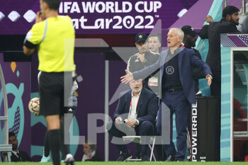 2022-12-14 - Coach of France Didier Deschamps during the FIFA World Cup 2022, Semi-final football match between France and Morocco on December 14, 2022 at Al Bayt Stadium in Al Khor, Qatar - FOOTBALL - WORLD CUP 2022 - 1/2 - FRANCE V MOROCCO - FIFA WORLD CUP - SOCCER