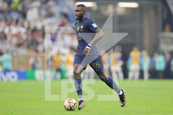 2022-12-18 - Dayot Upamecano of France during the FIFA World Cup 2022, Final football match between Argentina and France on December 18, 2022 at Lusail Stadium in Al Daayen, Qatar - FOOTBALL - WORLD CUP 2022 - FINAL - ARGENTINA V FRANCE - FIFA WORLD CUP - SOCCER