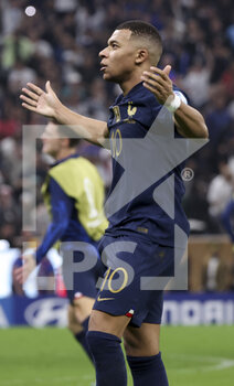 2022-12-18 - Kylian Mbappe of France celebrates his goal during the FIFA World Cup 2022, Final football match between Argentina and France on December 18, 2022 at Lusail Stadium in Al Daayen, Qatar - FOOTBALL - WORLD CUP 2022 - FINAL - ARGENTINA V FRANCE - FIFA WORLD CUP - SOCCER