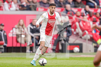 2022-03-20 - Noussair Mazraoui of Ajax during the Netherlands championship Eredivisie football match between AFC Ajax and Feyenoord on March 20, 2022 at Johan Cruijff Arena in Amsterdam, Netherlands - AFC AJAX VS FEYENOORD - NETHERLANDS EREDIVISIE - SOCCER