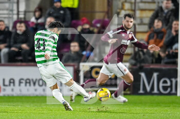 2022-01-26 - Rey Hatate (41) of Celtic FC scores a goal 0-1 during the Scottish championship, Cinch SPFL Premiership football match between Heart of Midlothian and Celtic on January 26, 2022 at Tynecastle Park in Edinburgh, Scotland - HEART OF MIDLOTHIAN VS CELTIC - SCOTTISH PREMIERSHIP - SOCCER