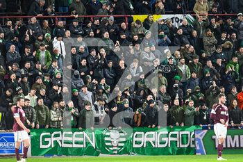 2022-01-26 - The Green Brigade fans during the Scottish championship, Cinch SPFL Premiership football match between Heart of Midlothian and Celtic on January 26, 2022 at Tynecastle Park in Edinburgh, Scotland - HEART OF MIDLOTHIAN VS CELTIC - SCOTTISH PREMIERSHIP - SOCCER