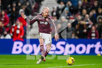 2022-01-26 - Liam Boyce (10) of Heart of Midlothian FC scores a goal 1-2 during the Scottish championship, Cinch SPFL Premiership football match between Heart of Midlothian and Celtic on January 26, 2022 at Tynecastle Park in Edinburgh, Scotland - HEART OF MIDLOTHIAN VS CELTIC - SCOTTISH PREMIERSHIP - SOCCER