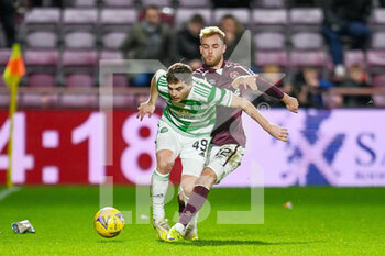 2022-01-26 - Nathaniel Atkinson (12) of Heart of Midlothian FC and James Forrest (49) of Celtic FC during the Scottish championship, Cinch SPFL Premiership football match between Heart of Midlothian and Celtic on January 26, 2022 at Tynecastle Park in Edinburgh, Scotland - HEART OF MIDLOTHIAN VS CELTIC - SCOTTISH PREMIERSHIP - SOCCER