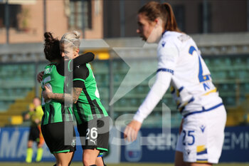 2022-01-22 - Lana Clelland of US SASSUOLO celebrates after scoring a goal with Benedetta Brignoli of US SASSUOLO during the Serie A Women match between US Sassuolo and Hellas Verona FC at Enzo Ricci on January 22, 2022 in Sassuolo (MO), Italy. - US SASSUOLO VS HELLAS VERONA WOMEN - ITALIAN SERIE A WOMEN - SOCCER