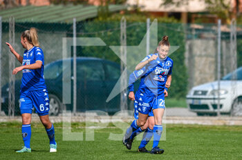 2022-02-27 - Valeria Monterubbiano (Empoli) celebrates after scoring a goal of 1 - 0 - EMPOLI LADIES VS JUVENTUS FC - ITALIAN SERIE A WOMEN - SOCCER