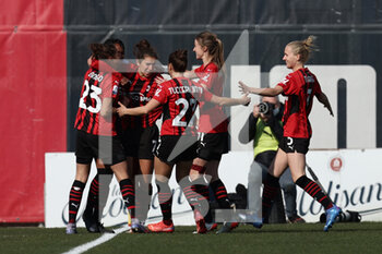 2022-03-06 - Lindsey Thomas (AC Milan) celebrates after scoring his side's first goal of the match - AC MILAN VS NAPOLI FEMMINILE - ITALIAN SERIE A WOMEN - SOCCER