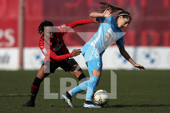 2022-03-06 - Sejde Aftonia Abrahamsson (Napoli femminile) and Lindsey Thomas (AC Milan) battle for the ball  - AC MILAN VS NAPOLI FEMMINILE - ITALIAN SERIE A WOMEN - SOCCER