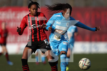 2022-03-06 - Aurelle Marie Awona (Napoli femminile) and Lindsey Thomas (AC Milan) battle for the ball  - AC MILAN VS NAPOLI FEMMINILE - ITALIAN SERIE A WOMEN - SOCCER