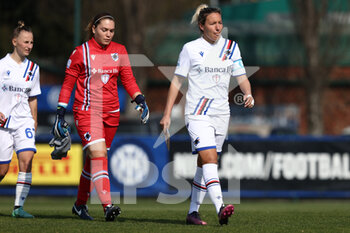 2022-03-20 - Stefania Tarenzi (UC Sampdoria) enters the pitch - INTER - FC INTERNAZIONALE VS UC SAMPDORIA - ITALIAN SERIE A WOMEN - SOCCER