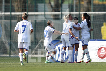 2022-03-20 - Ana Lucia Martinel (UC Sampdoria) celebrates after scoring his side's third goal of the match - INTER - FC INTERNAZIONALE VS UC SAMPDORIA - ITALIAN SERIE A WOMEN - SOCCER