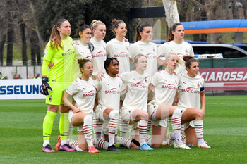 2022-03-19 - AC Milan team during the Italian Football Championship League A Women 2021/2022 match between AS Roma vs AC Milan at the Tre Fontane stadium on 19 March 2021. - AS ROMA VS AC MILAN - ITALIAN SERIE A WOMEN - SOCCER