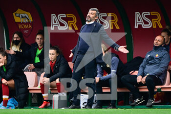 2022-03-19 - Alessandro Spugna coach (AS Roma Women)  during the Italian Football Championship League A Women 2021/2022 match between AS Roma vs AC Milan at the Tre Fontane stadium on 19 March 2021. - AS ROMA VS AC MILAN - ITALIAN SERIE A WOMEN - SOCCER