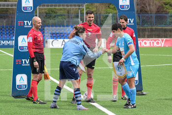 2022-04-02 - The two captains before the kick-off during the Italian Serie A Women 2021/2022 match between Napoli Femminile vs Lazio Women on April 2, 2022 at the Stadium Giuseppe Piccolo in Cercola Italy - NAPOLI FEMMINILE VS LAZIO WOMEN - ITALIAN SERIE A WOMEN - SOCCER