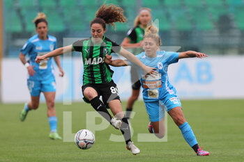 2022-04-24 - Maria Luisa Filangeri of US SASSUOLO competes for the ball with Sara Gonzales Rodriguez of NAPOLI FEMMINILE during the Serie A Women match between US Sassuolo and Napoli Femminile at Enzo Ricci on April 24, 2022 in Sassuolo (MO), Italy. - US SASSUOLO VS NAPOLI FEMMINILE - ITALIAN SERIE A WOMEN - SOCCER