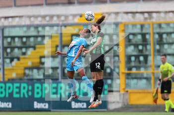 2022-04-24 - Tamar Lea Dongus of US SASSUOLO competes for the ball with Eleonora Goldoni of NAPOLI FEMMINILE during the Serie A Women match between US Sassuolo and Napoli Femminile at Enzo Ricci on April 24, 2022 in Sassuolo (MO), Italy. - US SASSUOLO VS NAPOLI FEMMINILE - ITALIAN SERIE A WOMEN - SOCCER