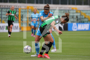 2022-04-24 - Erika Santoro of US SASSUOLO competes for the ball with Eleonora Goldoni of NAPOLI FEMMINILE during the Serie A Women match between US Sassuolo and Napoli Femminile at Enzo Ricci on April 24, 2022 in Sassuolo (MO), Italy. - US SASSUOLO VS NAPOLI FEMMINILE - ITALIAN SERIE A WOMEN - SOCCER