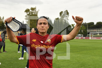 2022-05-07 - A.S. Roma celebrates qualifying for the Champions League during the 21th day of the Serie A Championship between A.S. Roma Women and U.C. Sampdoria at the stadio Tre Fontane on 7th of May, 2022 in Rome, Italy. - AS ROMA VS UC SAMPDORIA - ITALIAN SERIE A WOMEN - SOCCER