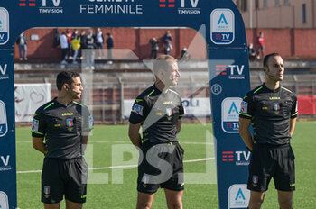 2022-01-16 - The referee Enrico Maggio line attendants Ivan Catallo and Amir Salama during the Italian Serie A Women 2021/2022 match between Pomigliano Calcio Femminile vs Juventus Women on January 16, 2022 at the Stadium Ugo Gobbato in Pomigliano Italy - CALCIO POMIGLIANO VS JUVENTUS FC - ITALIAN SERIE A WOMEN - SOCCER