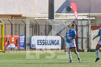 2022-01-16 - Livia Michelle Capparelli (27) Pomigliano Calcio Femminile heads the ball as fighting with  during the Italian Serie A Women 2021/2022 match between Pomigliano Calcio Femminile vs Juventus Women on January 16, 2022 at the Stadium Ugo Gobbato in Pomigliano Italy - CALCIO POMIGLIANO VS JUVENTUS FC - ITALIAN SERIE A WOMEN - SOCCER