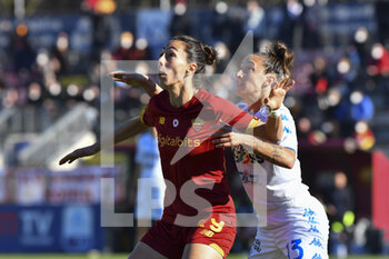 2022-01-15 - Paloma Lazaro of AS Roma Women and Elisabetta Oliviero of Empoli F.C. Ladies during the 12th day of the Serie A Championship between A.S. Roma Women and Empoli F.C. Ladies at the stadio Tre Fontane on 15th of January, 2022 in Rome, Italy. - AS ROMA WOMEN VS EMPOLI LADIES - ITALIAN SERIE A WOMEN - SOCCER