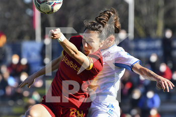 2022-01-15 - Paloma Lazaro of AS Roma Women and Elisabetta Oliviero of Empoli F.C. Ladies during the 12th day of the Serie A Championship between A.S. Roma Women and Empoli F.C. Ladies at the stadio Tre Fontane on 15th of January, 2022 in Rome, Italy. - AS ROMA WOMEN VS EMPOLI LADIES - ITALIAN SERIE A WOMEN - SOCCER