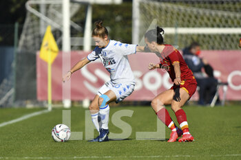 2022-01-15 - Valeria Monterubbiano of Empoli F.C. Ladies and Lucia Guglielmo of AS Roma Women during the 12th day of the Serie A Championship between A.S. Roma Women and Empoli F.C. Ladies at the stadio Tre Fontane on 15th of January, 2022 in Rome, Italy. - AS ROMA WOMEN VS EMPOLI LADIES - ITALIAN SERIE A WOMEN - SOCCER
