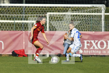 2022-01-15 - Emilie Bosshard Haavi of A.S. Roma and Valeria Monterubbiano of Empoli F.C. Ladies during the 12th day of the Serie A Championship between A.S. Roma Women and Empoli F.C. Ladies at the stadio Tre Fontane on 15th of January, 2022 in Rome, Italy. - AS ROMA WOMEN VS EMPOLI LADIES - ITALIAN SERIE A WOMEN - SOCCER