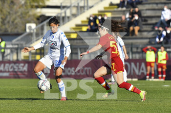 2022-01-15 - Melissa Bellucci of Empoli F.C. Ladies and Mariagrazia Petrara of A.S. Women during the 12th day of the Serie A Championship between A.S. Roma Women and Empoli F.C. Ladies at the stadio Tre Fontane on 15th of January, 2022 in Rome, Italy. - AS ROMA WOMEN VS EMPOLI LADIES - ITALIAN SERIE A WOMEN - SOCCER