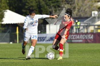2022-01-15 - Melissa Bellucci of Empoli F.C. Ladies and Mariagrazia Petrara of A.S. Women during the 12th day of the Serie A Championship between A.S. Roma Women and Empoli F.C. Ladies at the stadio Tre Fontane on 15th of January, 2022 in Rome, Italy. - AS ROMA WOMEN VS EMPOLI LADIES - ITALIAN SERIE A WOMEN - SOCCER