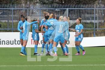 2022-02-26 - Team Napoli Femminile celebrates after scoring a goal during the Italian Serie A Women 2021/2022 match between Napoli Femminile vs Hellas Verona Women on February 26, 2022 at the Stadium Giuseppe Piccolo in Cercola Italy - NAPOLI FEMMINILE VS HELLAS VERONA WOMEN - ITALIAN SERIE A WOMEN - SOCCER