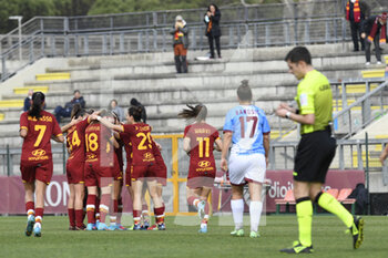 2022-02-05 - AS Roma team exultation after the goal scored during the Serie A match between Roma Calcio and  at Stadio Tre Fontane on February 5, 2022 in Rome, Italy. - AS ROMA VS CALCIO POMIGLIANO - ITALIAN SERIE A WOMEN - SOCCER