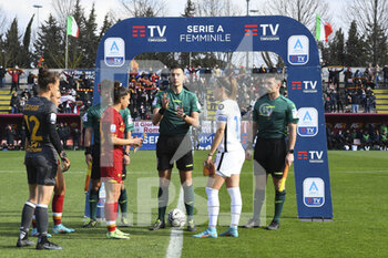 2022-02-27 - Elisa Bartoli of AS Roma Women and Marta Teresa Pandini of Inter Women during the 15th day of the Serie A Championship between A.S. Roma Women and Inter Women at the stadio Tre Fontane on 25th of January, 2022 in Rome, Italy. - AS ROMA VS INTER - FC INTERNAZIONALE - ITALIAN SERIE A WOMEN - SOCCER