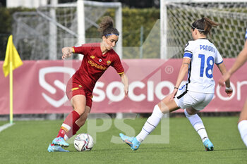 2022-02-27 - Angelica Soffia of AS Roma Women during the 15th day of the Serie A Championship between A.S. Roma Women and Inter Women at the stadio Tre Fontane on 25th of January, 2022 in Rome, Italy. - AS ROMA VS INTER - FC INTERNAZIONALE - ITALIAN SERIE A WOMEN - SOCCER